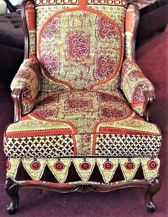 Image of Dutch Wax Resist Print Reading Chair