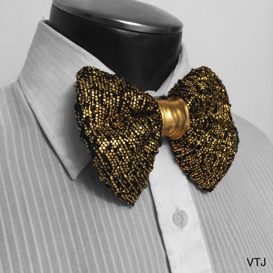 Image of Encrusted Gold Bowtie