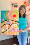 Waiting for the sunshine. Original canvas painting. 
