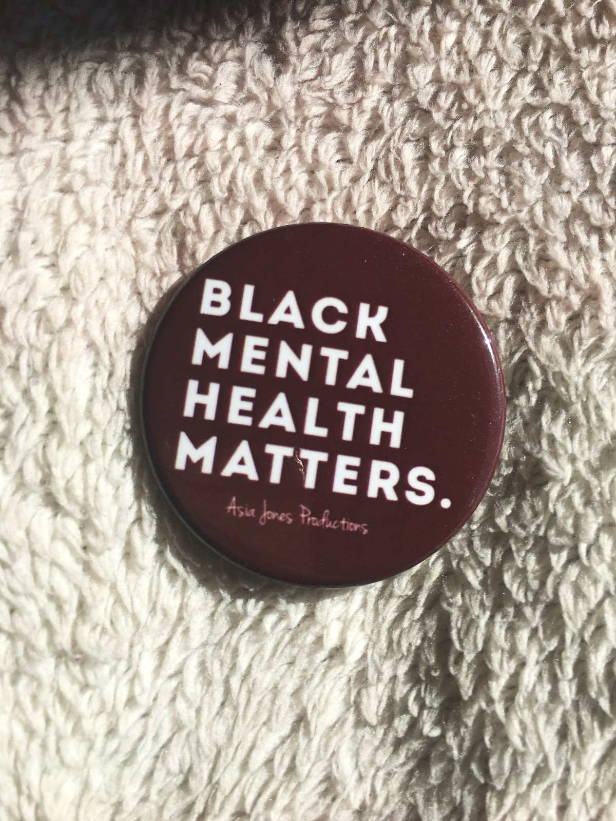 Image of Black Mental Matters Pin: Maroon