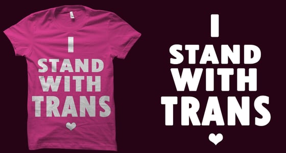 Image of "I STAND WITH TRANS" T-SHIRT (PINK)