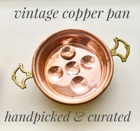 Vintage Copper cake pan with brass handles
