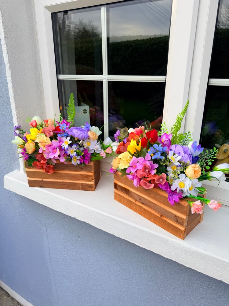 Image of 20cm Wooden Planter 