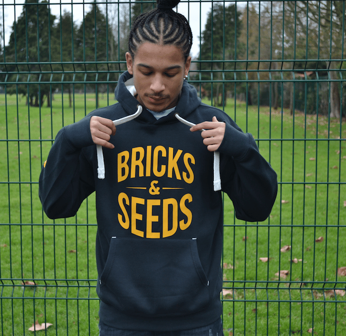 Image of Black 'Bricks & seeds' Hoody