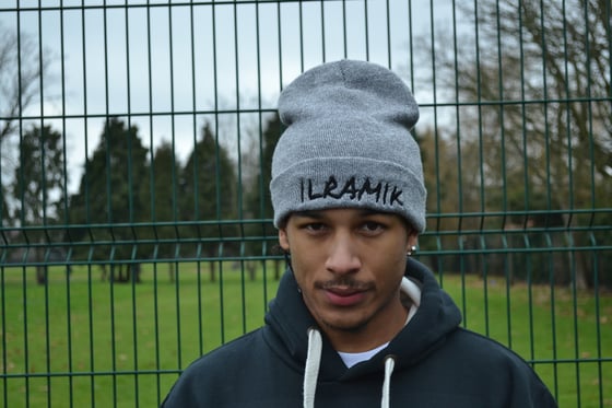 Image of grey 'Lifelong' script beanie