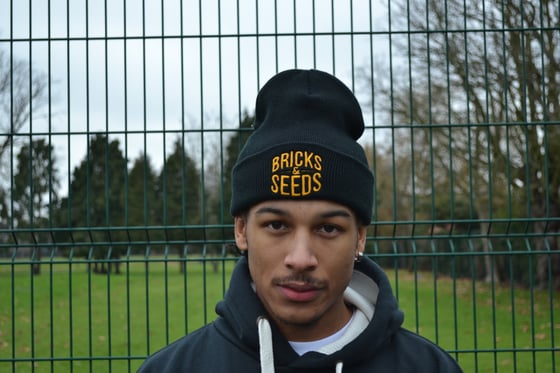 Image of Black 'Bricks & Seeds' Beanie