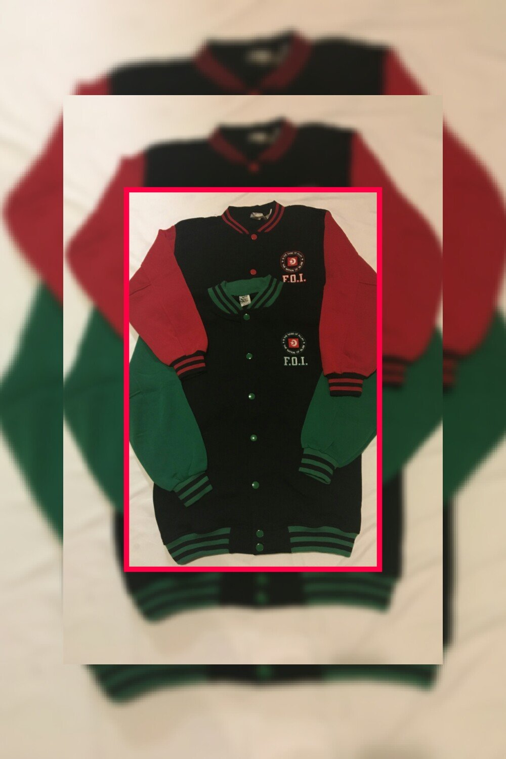 Image of Black and Red| Black and Green F.O.I Jacket