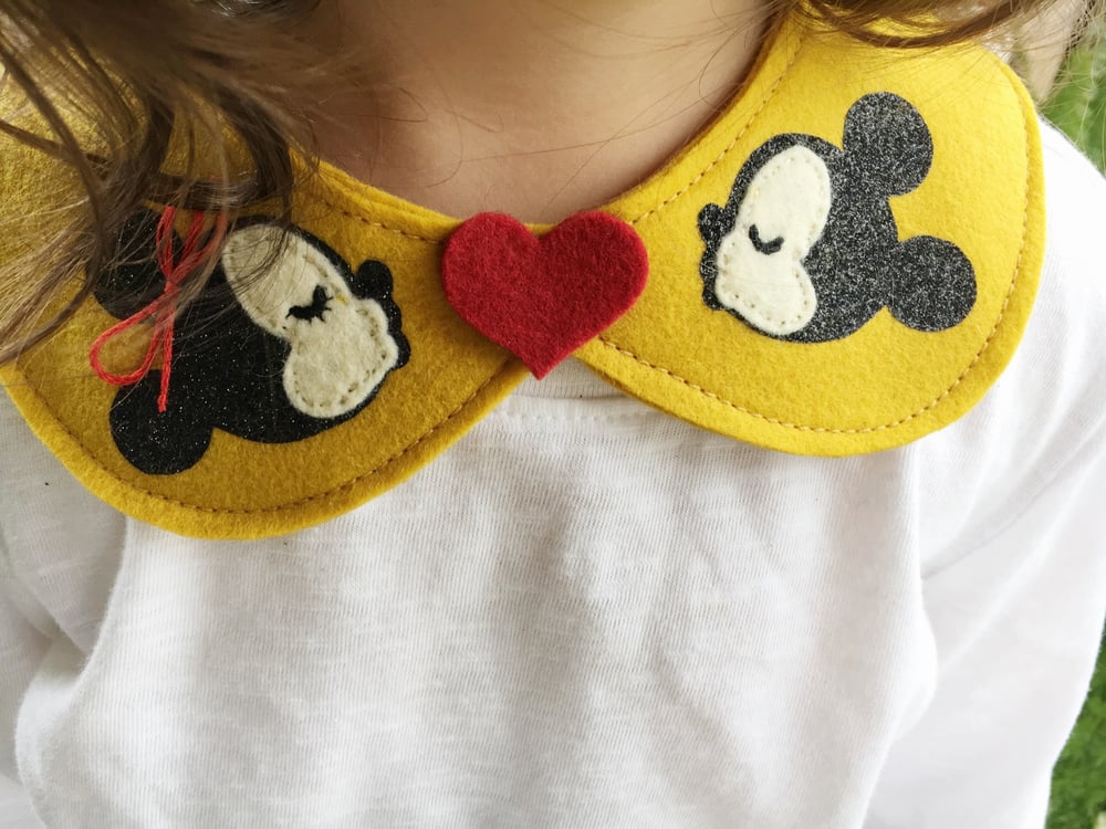 Image of Mickey & Minnie Collar - Mustard