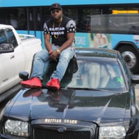 Image 2 of Haitian Swagg Black bandana print extended tee w/ gold zipper