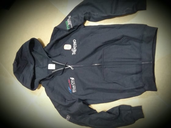 Image of Hoodie blu navi "official team"