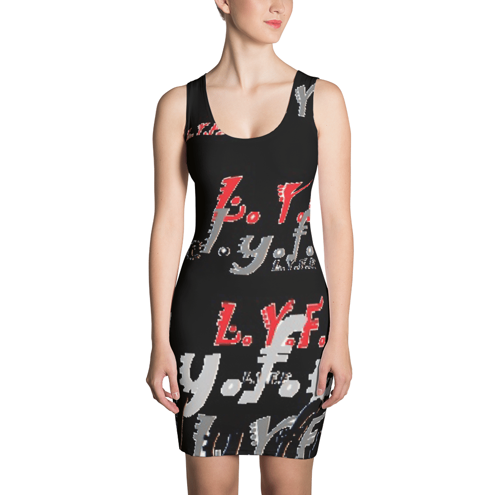 Image of L.Y.F.E on Overload Dress - Blk (w/Red,Grey))