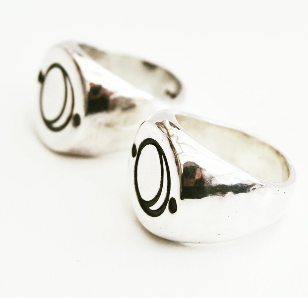 Silver sales eyeball ring