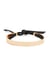 Image of STRIPE SKINNY Bracelet with Leather Band Gold or Rose