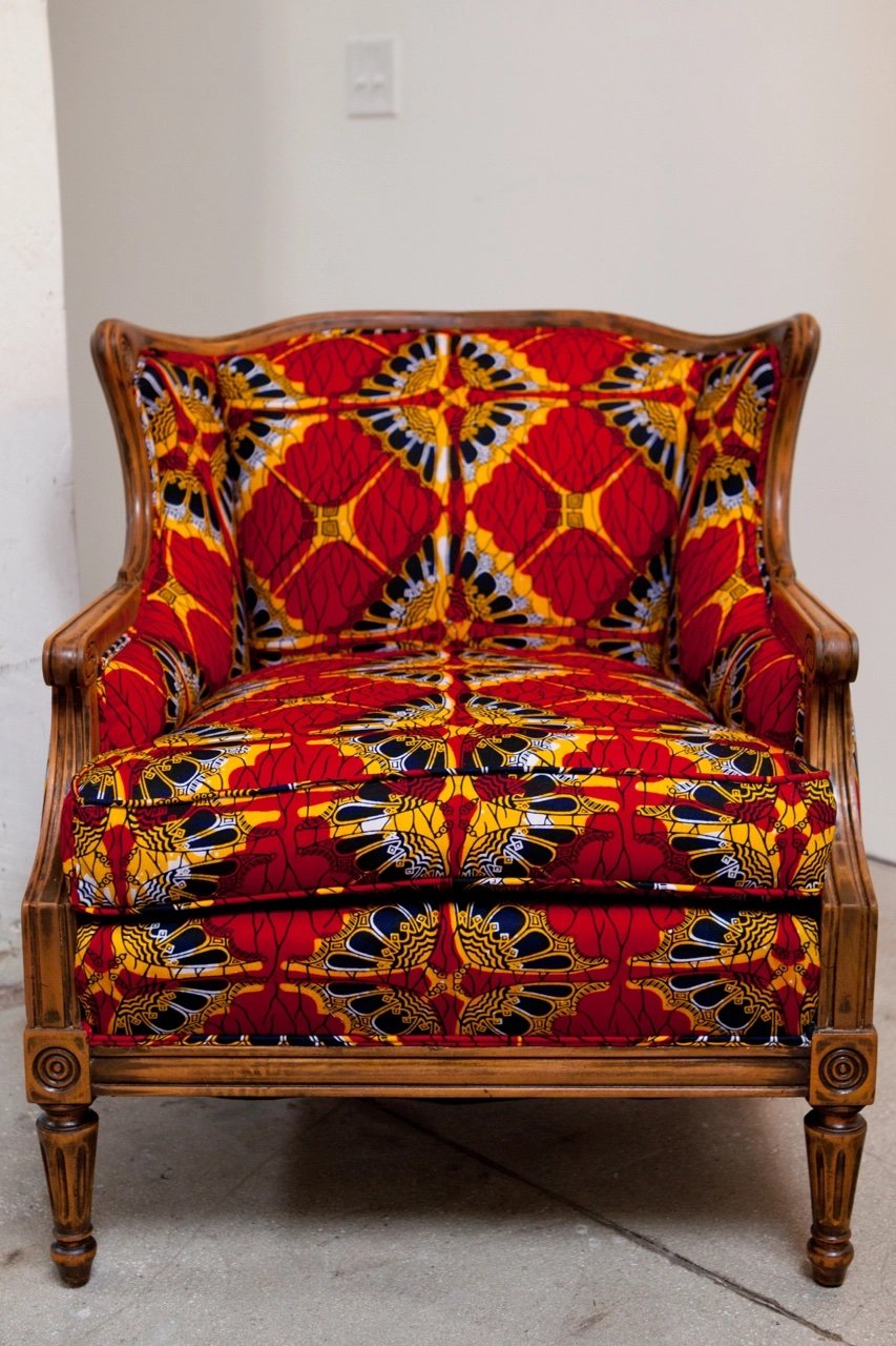 Image of Dutch Wax Resist Reading Chair