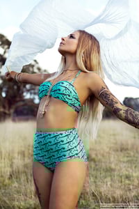 Image 1 of Highwaisted Halterneck Dino Bikini