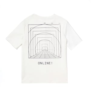 Image of White Dual Material T-shirt