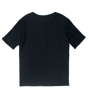 Image of Black Dual Material T-shirt