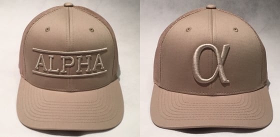 Image of ALPHA Khaki Mesh Trucker