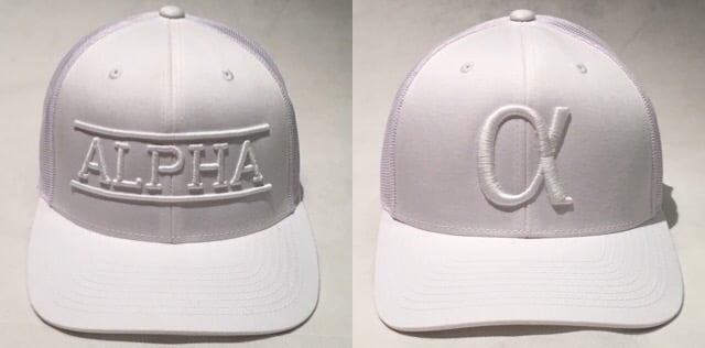 Image of ALPHA White Mesh Trucker