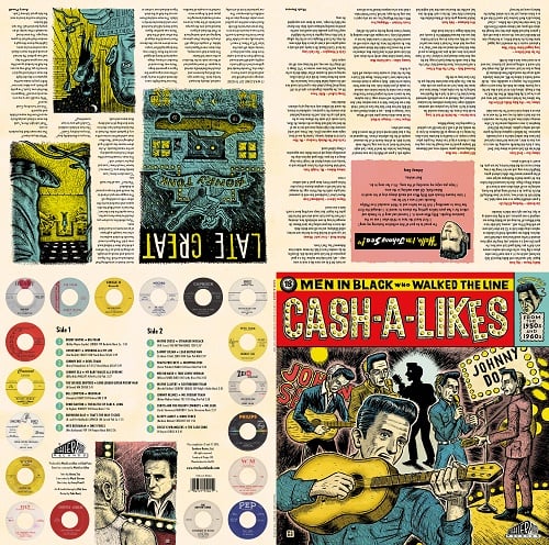 Image of CASH-A-LIKES 18 Men In Black Who Walked The Line Vinyl LP