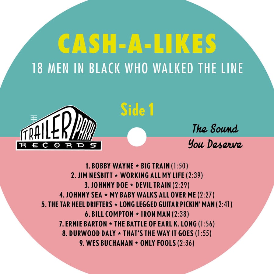 Image of CASH-A-LIKES 18 Men In Black Who Walked The Line Vinyl LP