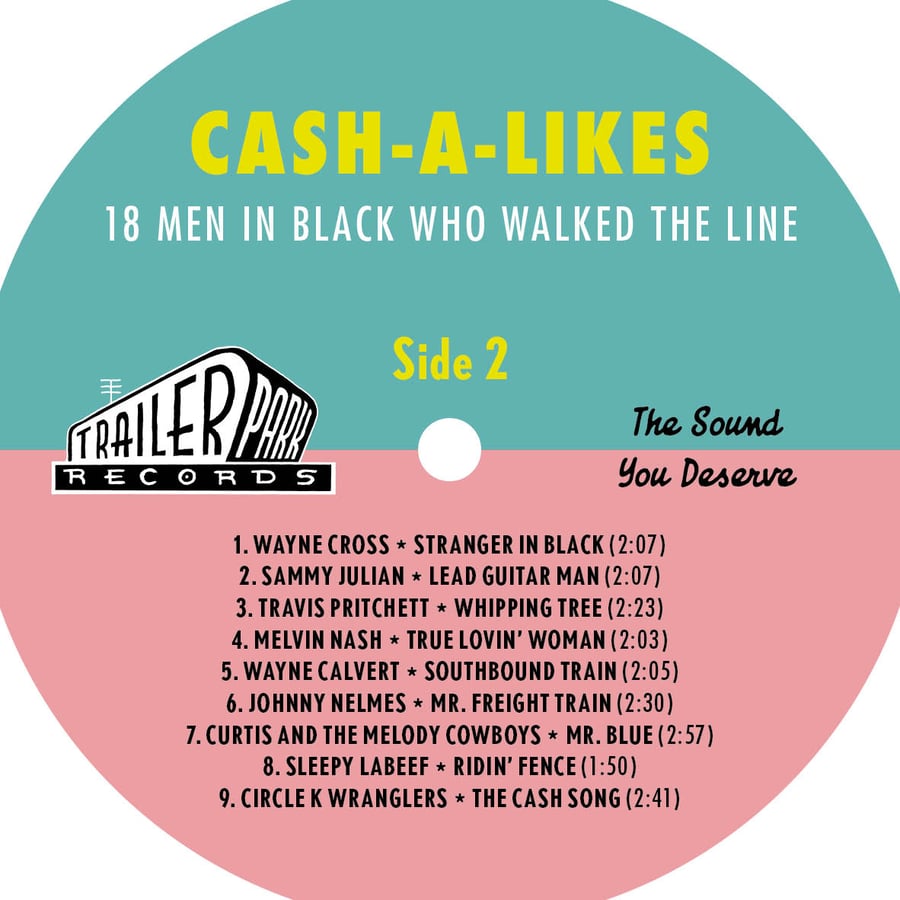 Image of CASH-A-LIKES 18 Men In Black Who Walked The Line Vinyl LP
