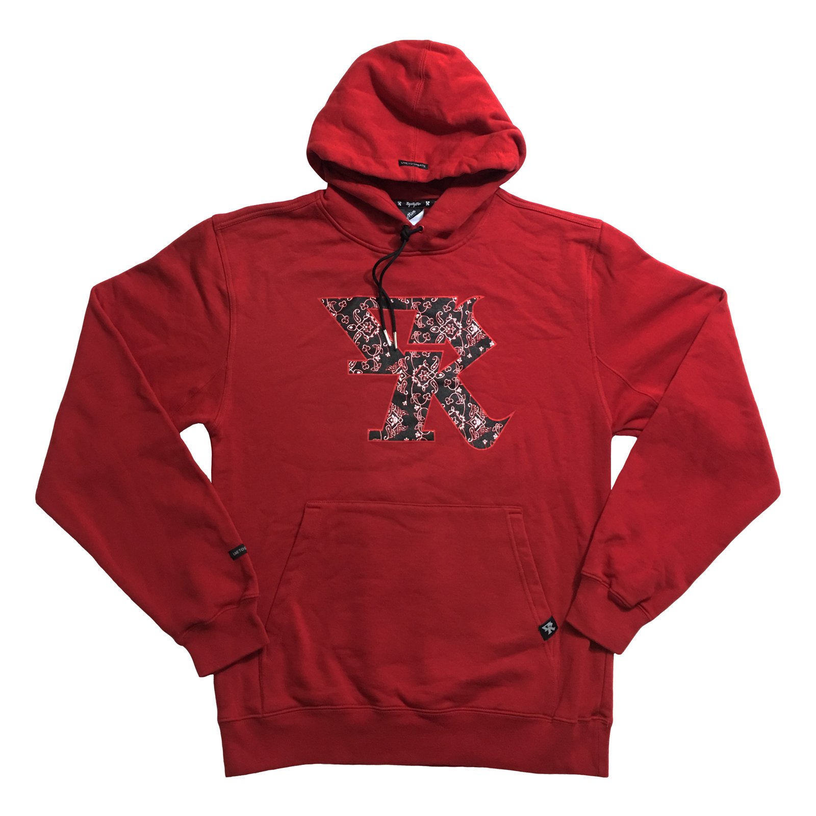 red paisley hoodie