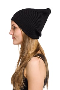 Image 2 of WOOLEN BEANIE Black