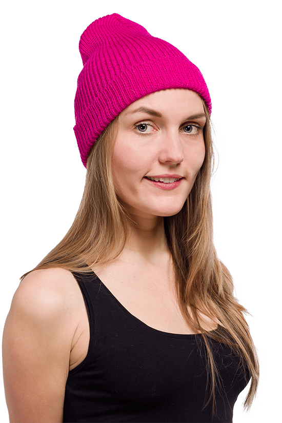 Image of WOOLEN BEANIE Fuchsia