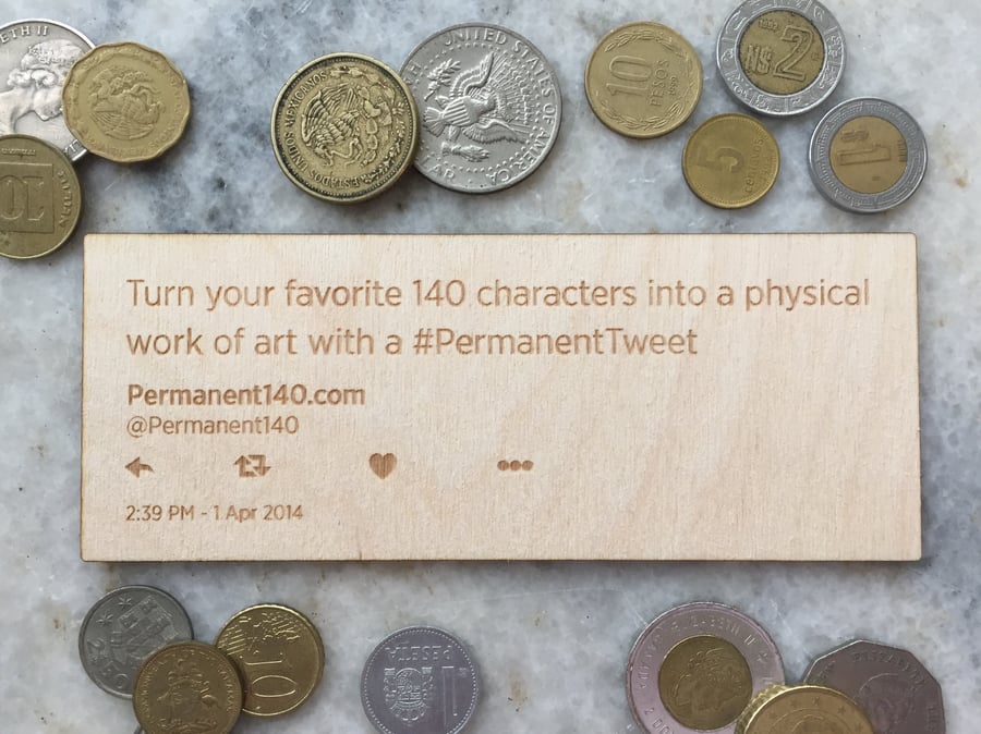 Image of #PermanentTweet desk plaque