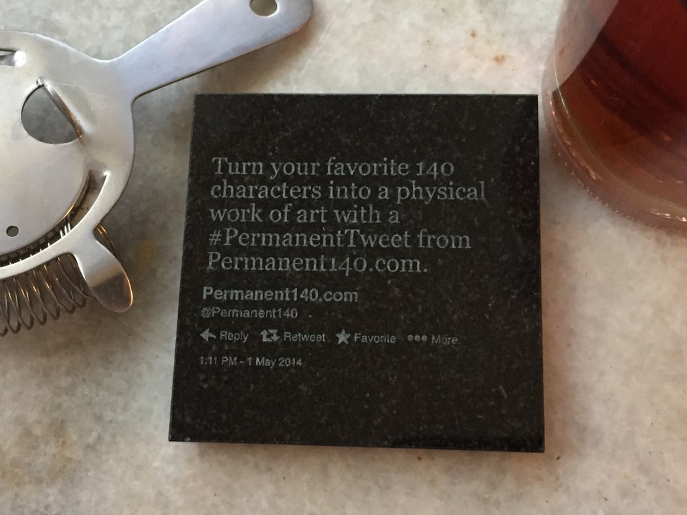 Image of #PermanentTweet granite coaster