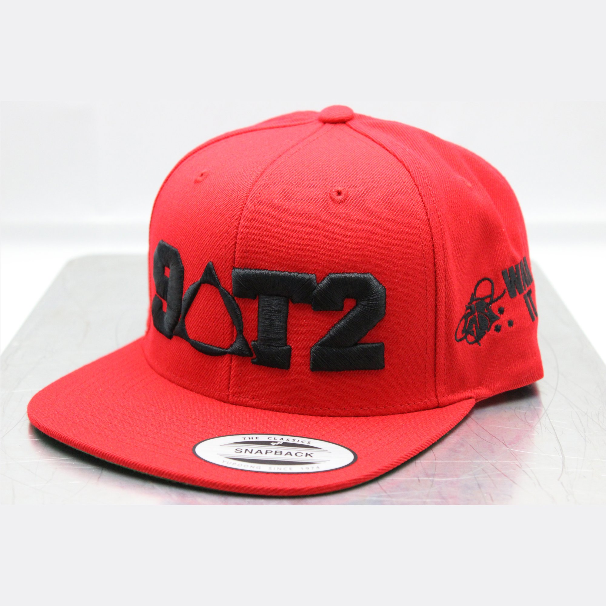 Image of GOT2 Snapback Black on Red