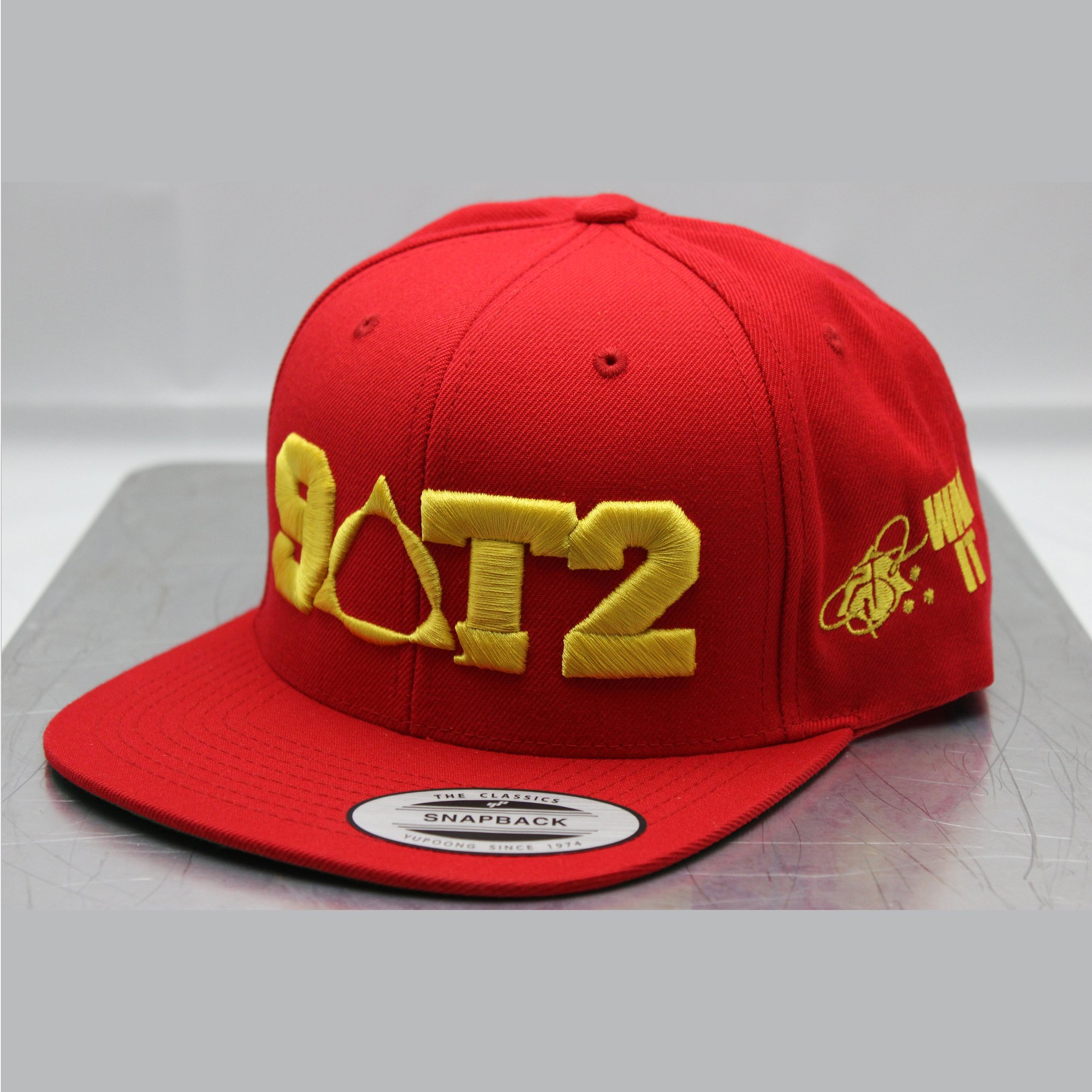 Image of GOT2 Snapback Gold on Red