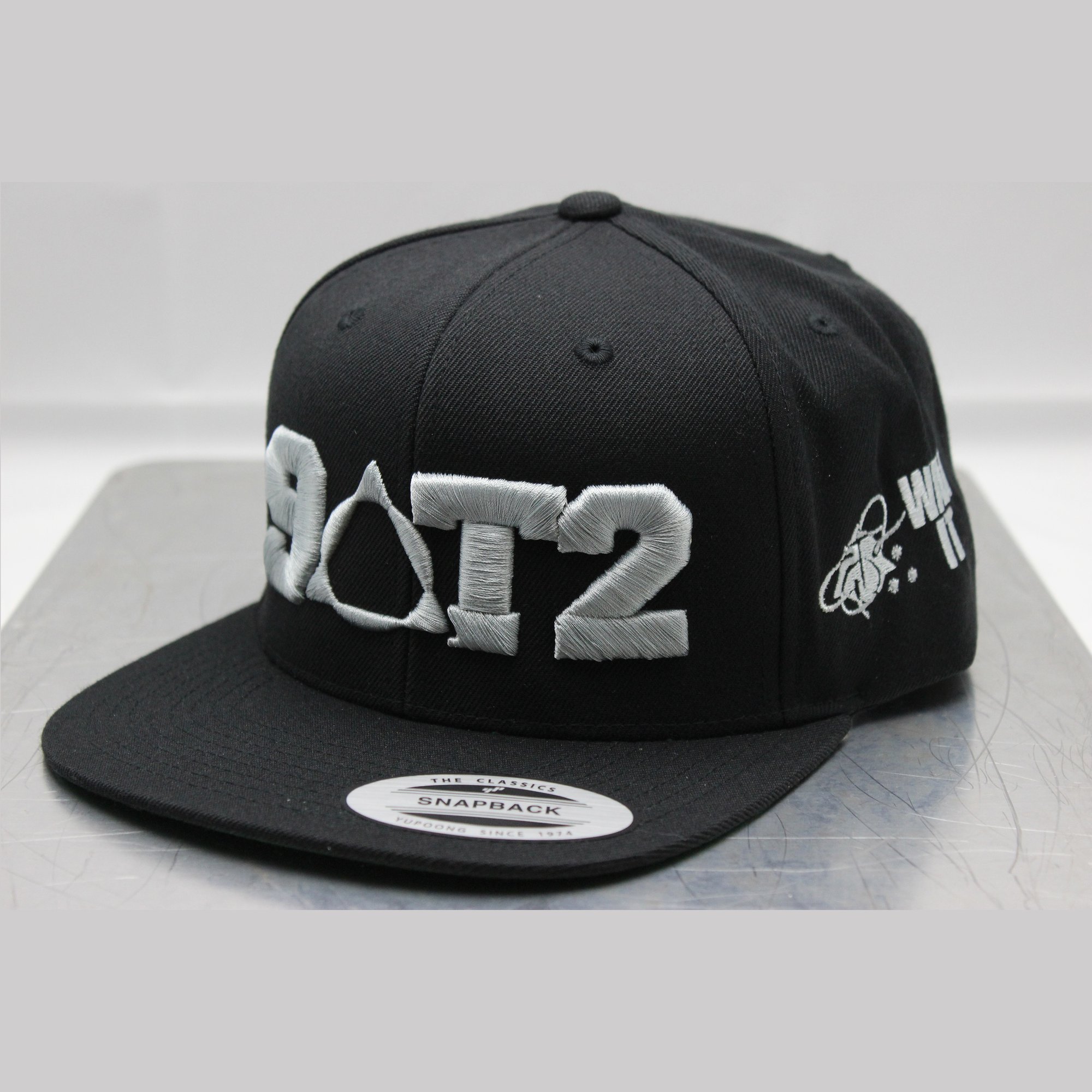 Image of 9OT2 Snapback Silver on Black