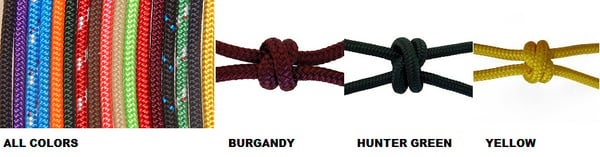Image of COLOR OPTIONS - Stiff Polyester Halter Cord 1/4"