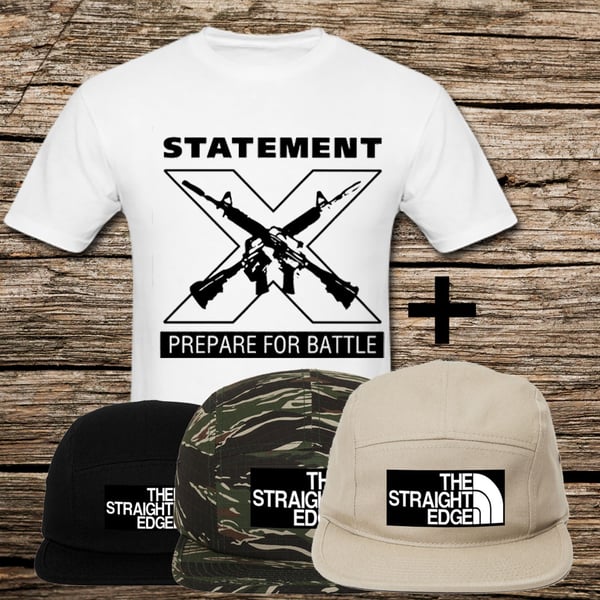 Image of Statement "Prepare For Battle" Rip Off Shirt+ 5 Panel Cap Bundle *PRE ORDER*