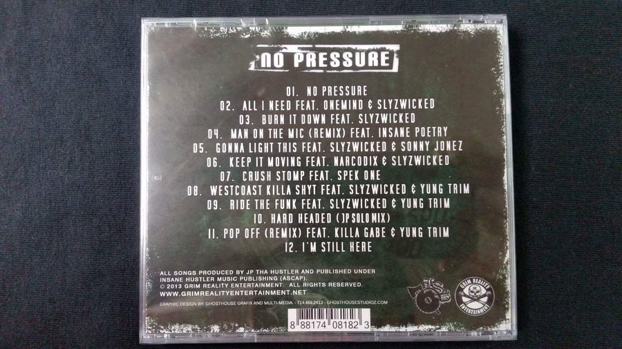 Image of JP THA HUSTLER- No Pressure CD