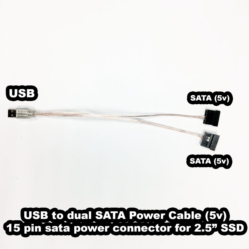 Image of USB to dual SATA Power Cable (5v)