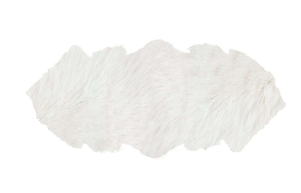 Image of 676685041784 Rockwall Mongolian Sheepskin 2X6 Stone White