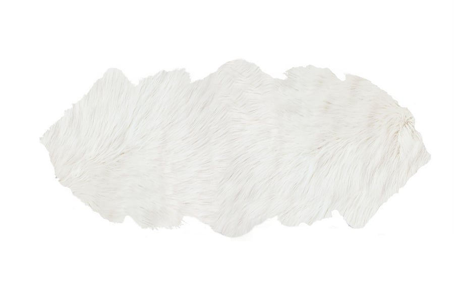 Image of 676685041784 Rockwall Mongolian Sheepskin 2X6 Stone White