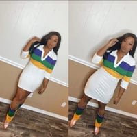 Collar white Mardi dress 