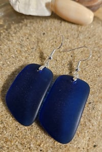 cobalt silver earrings