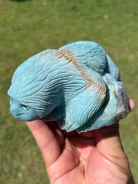 Image 22 of Sloth Carving - Blue Aragonite #2917