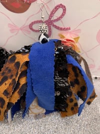 Image 2 of Blue Suede   Print  Tassel Earrings