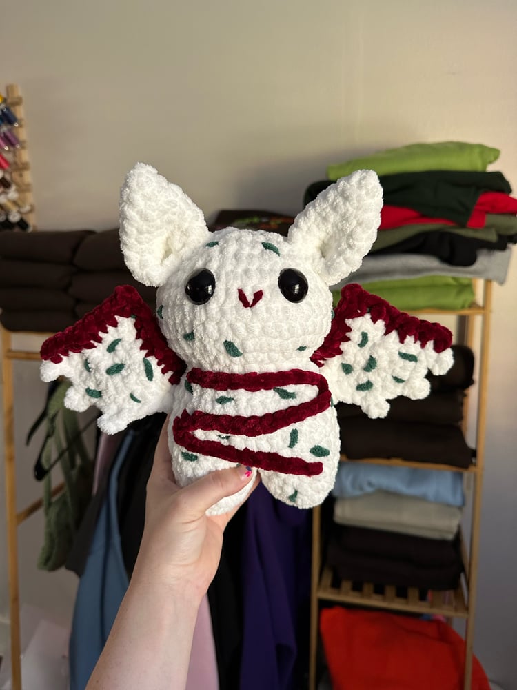 Image of Christmas Tree Cake Bat Plushie