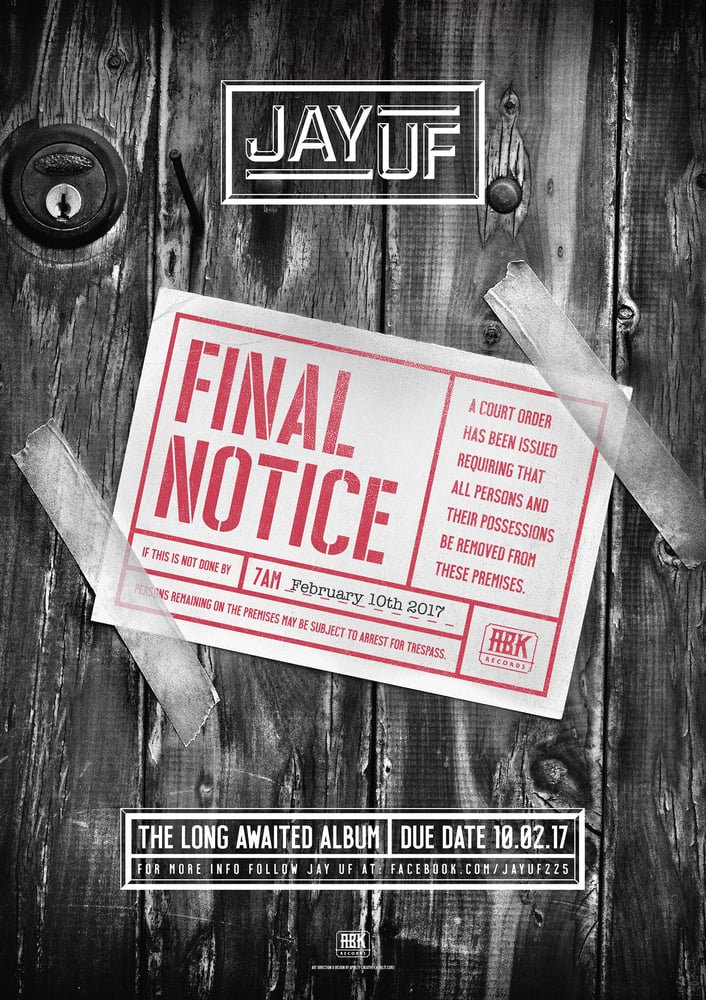 Image of Limited Edition 'Signed' FINAL NOTICE Poster