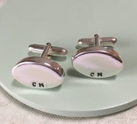 Image 3 of Chunky Silver Nugget Cufflinks