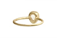 Image 4 of Icy pink pear sapphire engagement ring. 18k. Billy