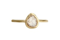 Image 2 of Icy pink pear sapphire engagement ring. 18k. Billy