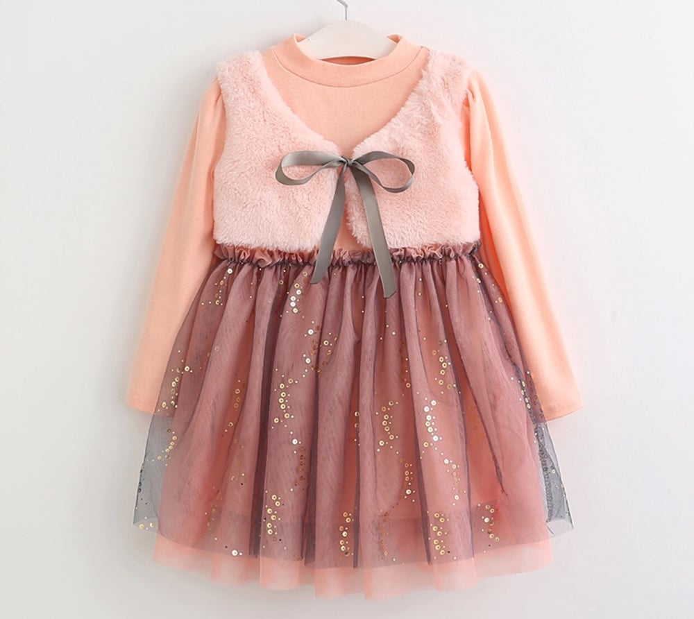 Image of Fur and Tutu Dress